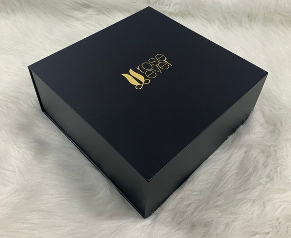 Preserved roses rectangular box (black or red) with Lcd screen