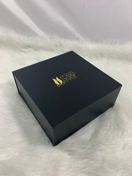 Preserved roses rectangular box (black or red) with Lcd screen